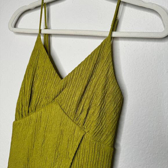 Lulus Green Faux Wrap Midi Dress - Picture 9 of 10